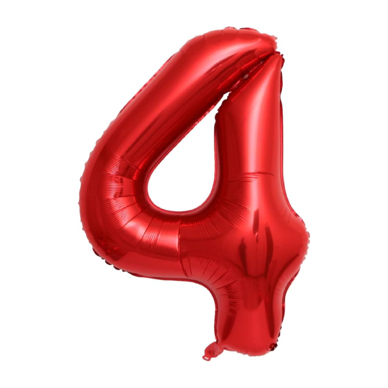 40 Inch Red Number 0-9 Foil Balloon
