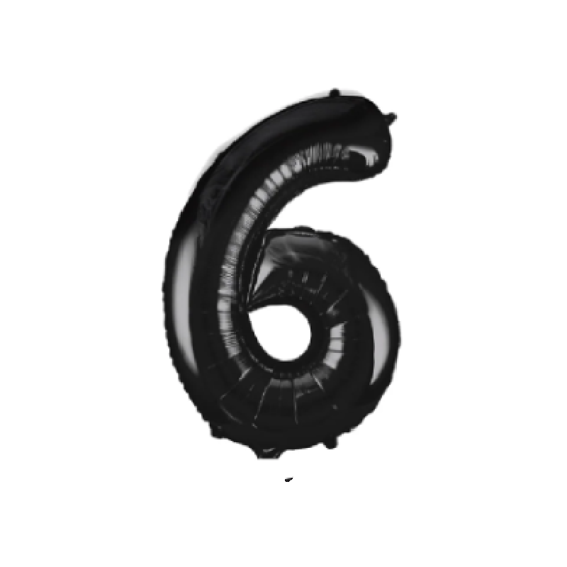 40 Inch Black Number 0-9 Foil Balloon