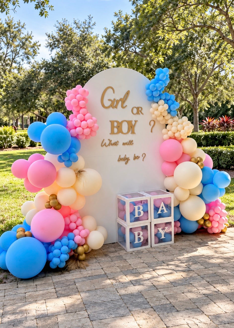Girl or Boy? Gender Reveal Balloon Backdrop | Tampa