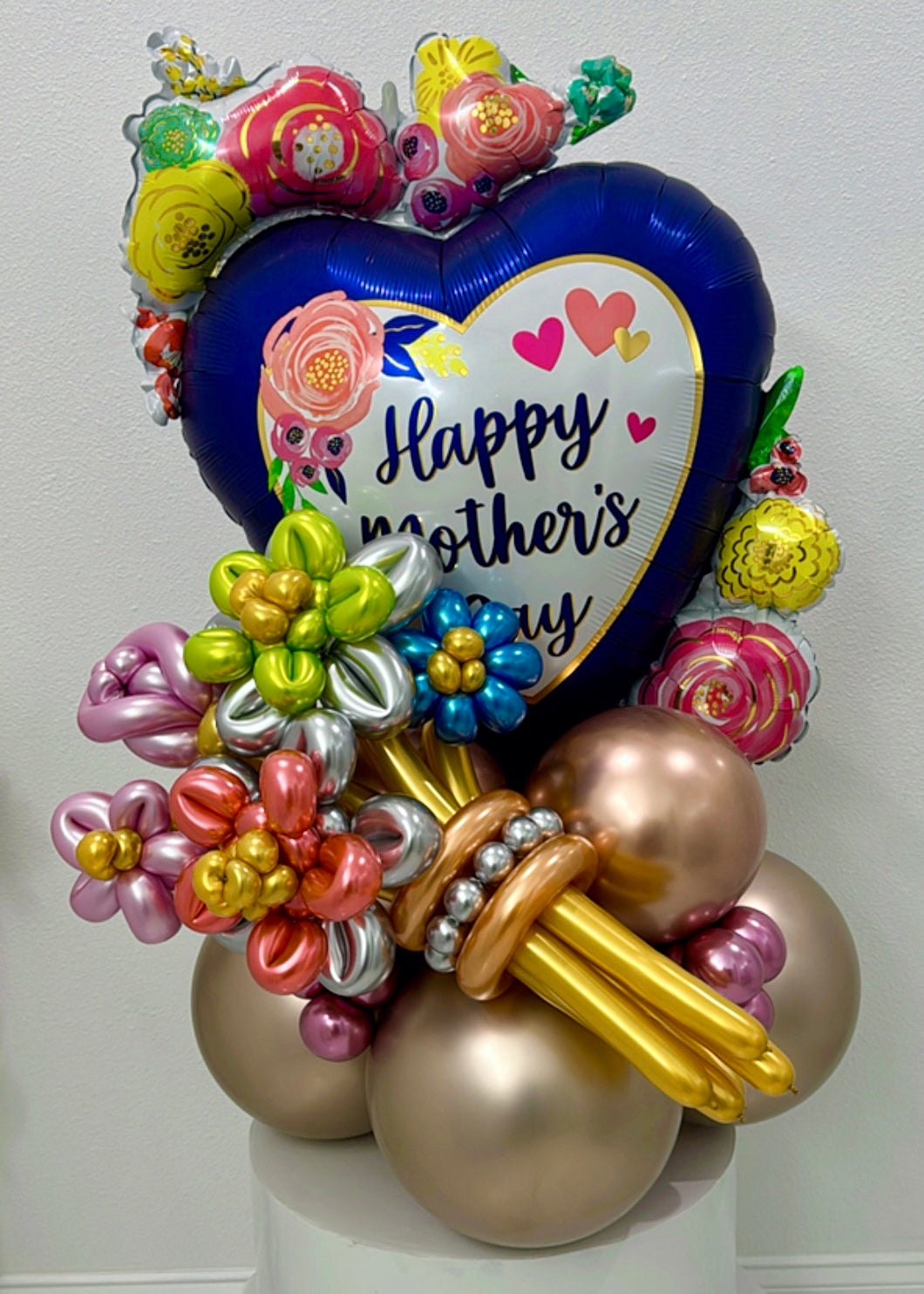 Happy Mother's Day Blue Balloon Bouquet 4ft