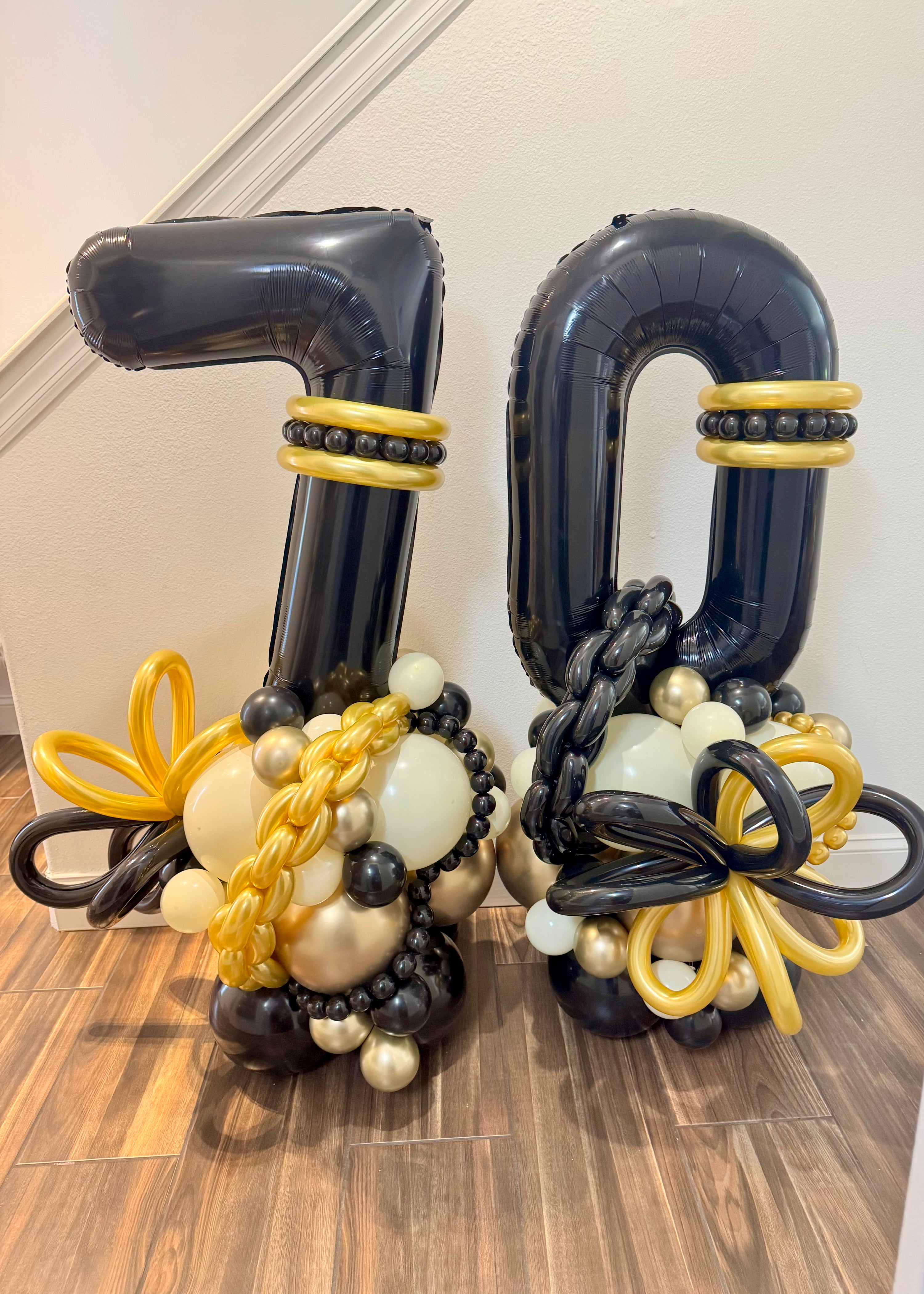number balloon bouquet