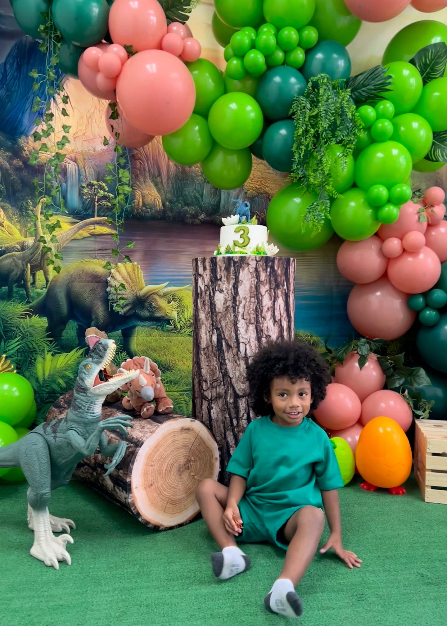 dinosaur balloon garland