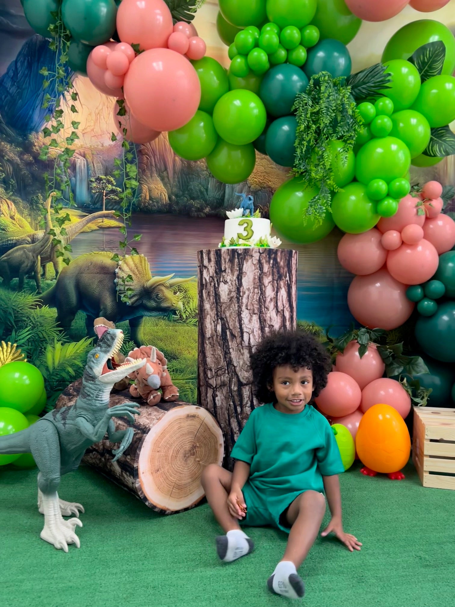 dinosaur balloon garland