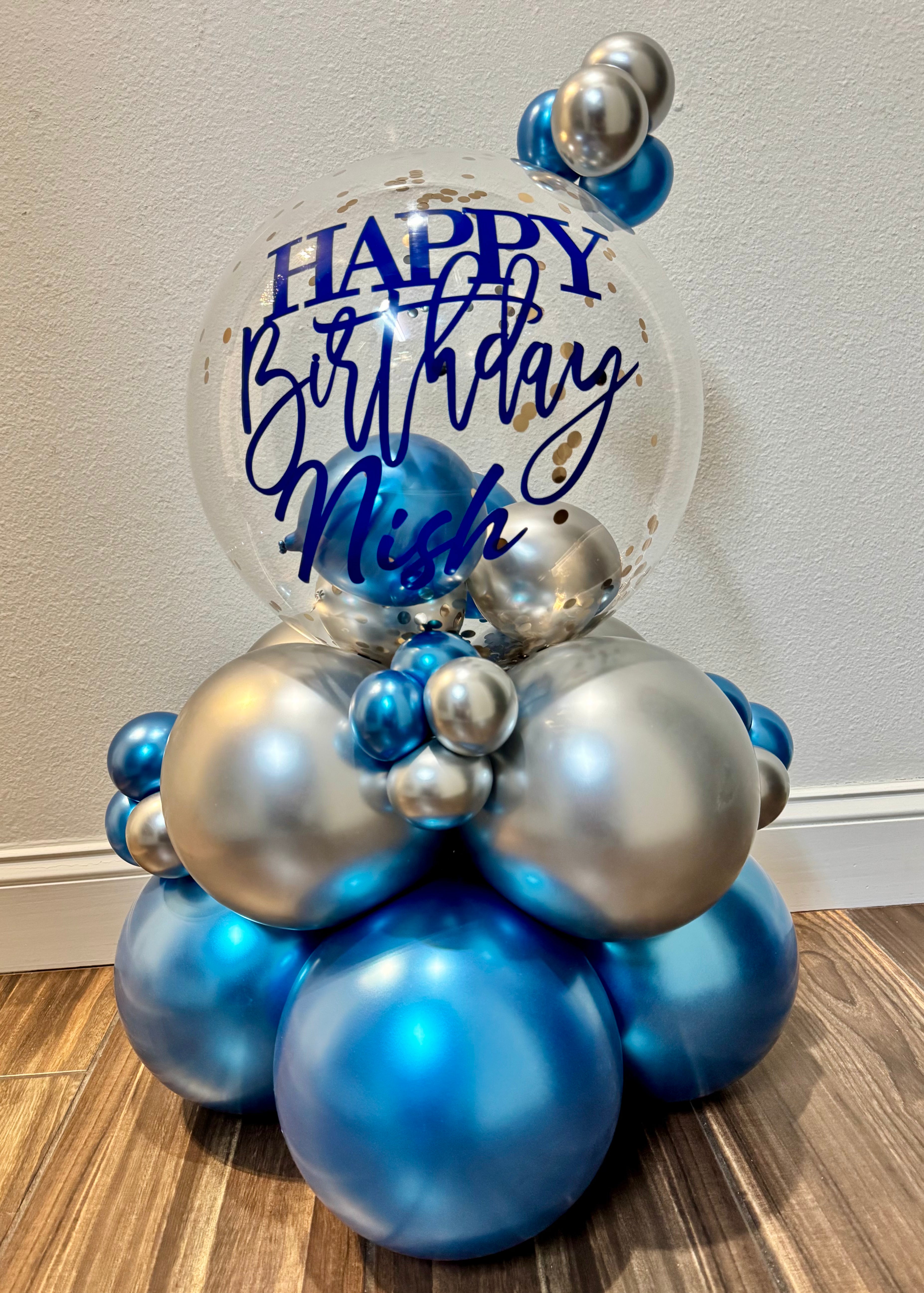 Happy Birthday Bobo Balloon Bouquet for Him 2 ft