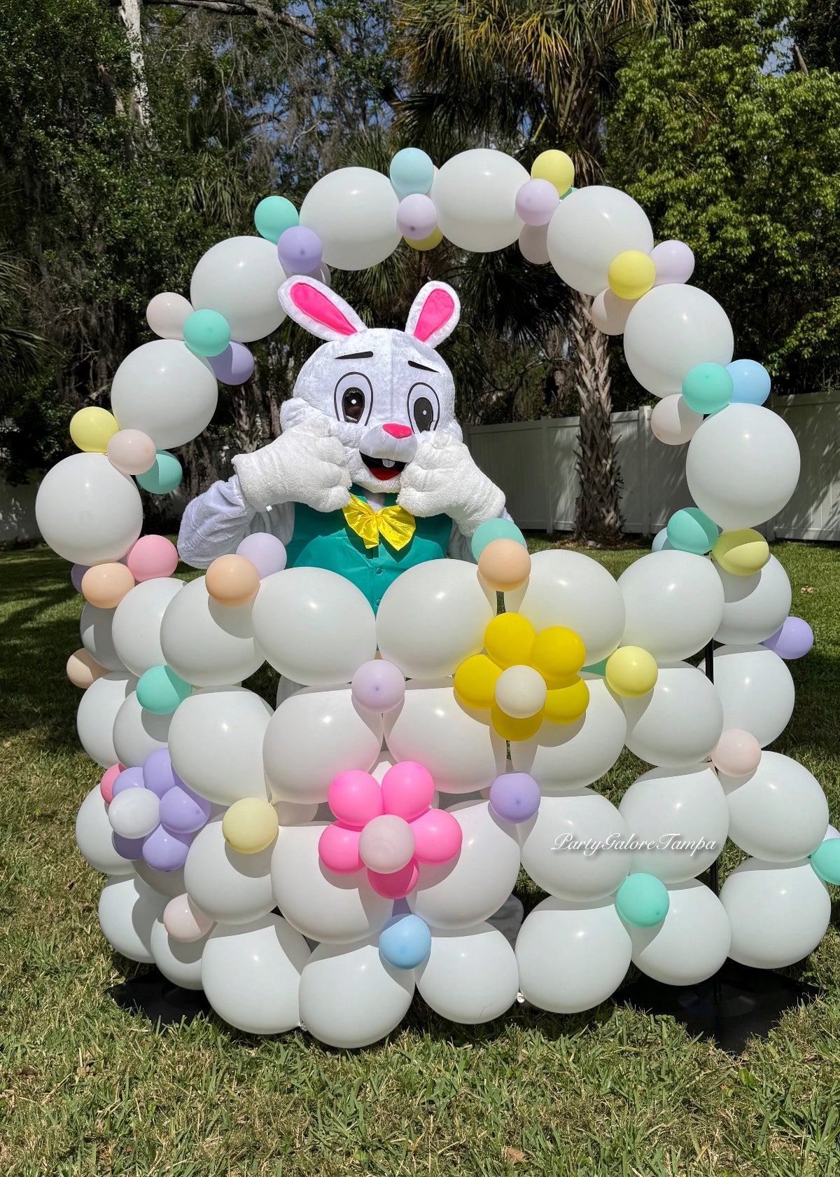 Easter Basket Balloon Arch 8 Ft Tall