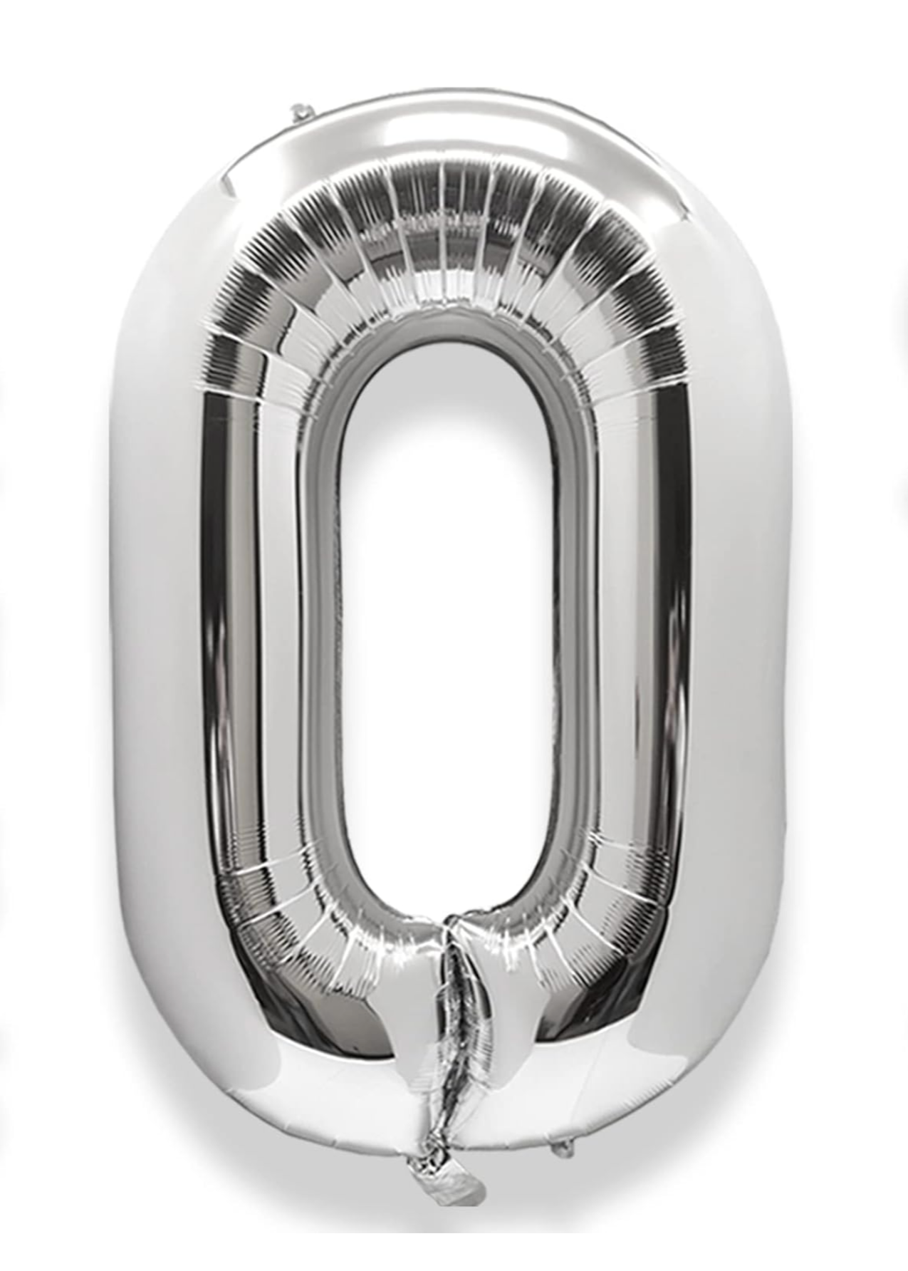 40 Inch Silver Number 0-9 Foil Balloon