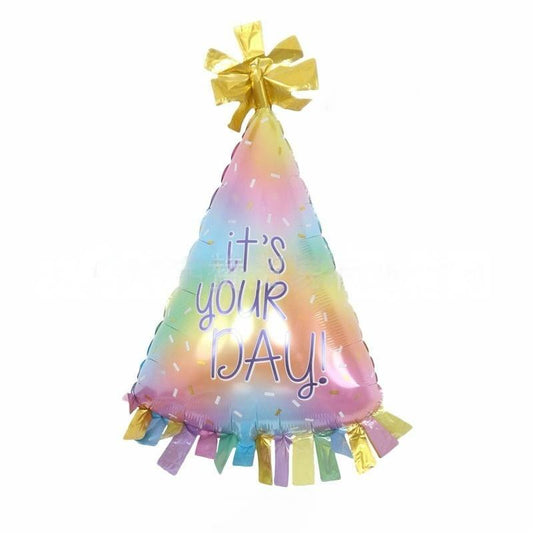 40-Inch "It's Your Day" Party Hat Foil Balloon