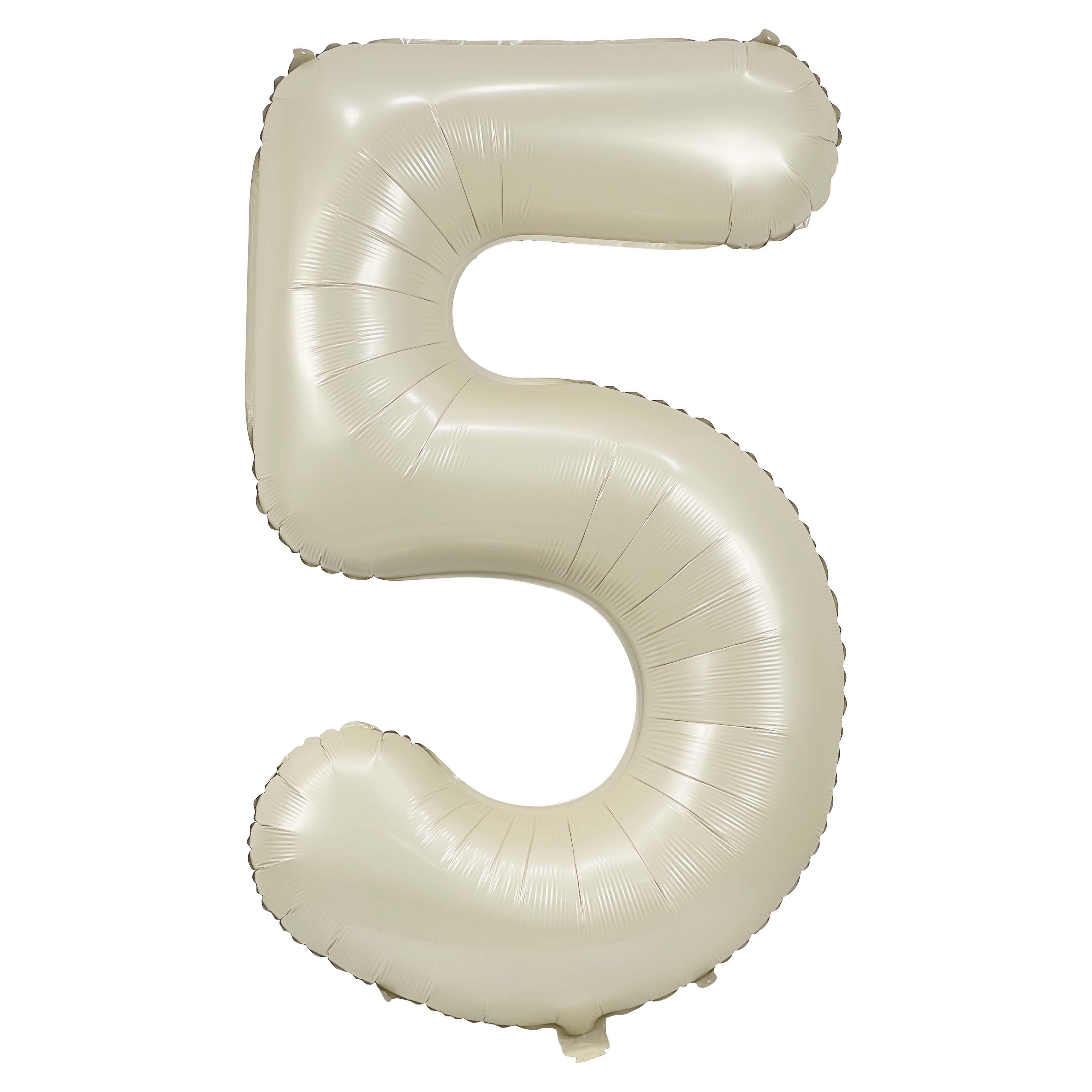 34 Cream Number 9 Foil Balloon
