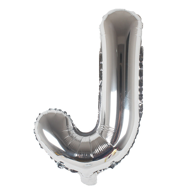 40-Inch Silver Latter A Foil Balloon