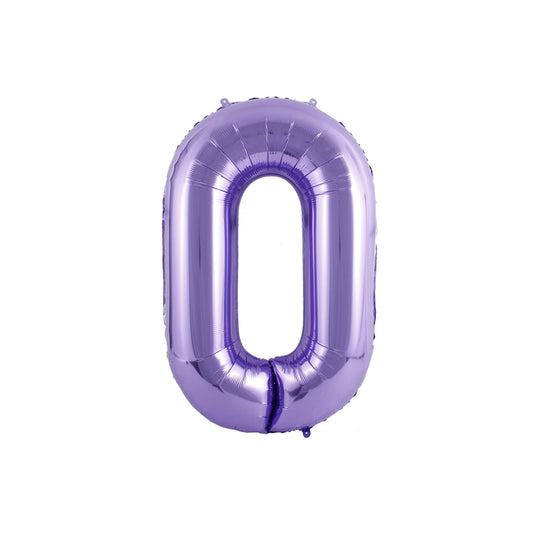 34 Inch Purple Number " 0 " Foil Balloon