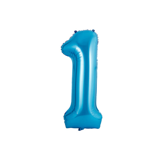 34 Inch Royal Blue Number " 1 " Foil Balloon