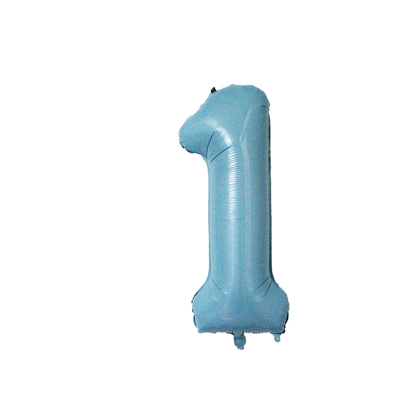 34 Inch Pastel Blue Number " 1 " Foil Balloon