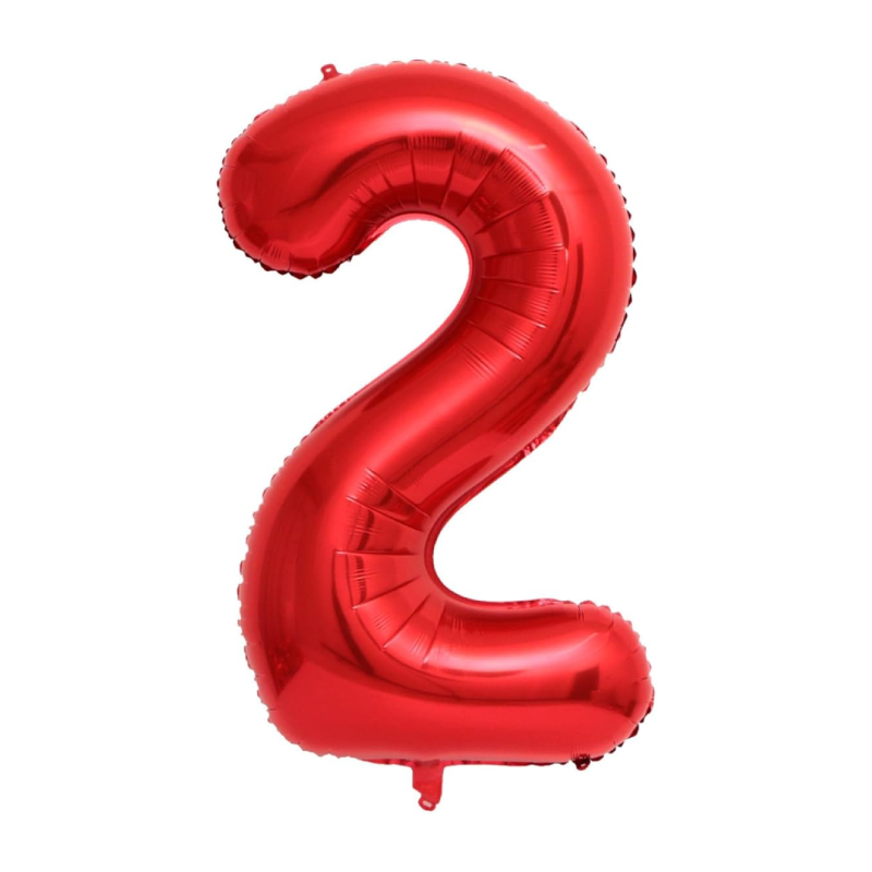 40 Inch Red Number 0-9 Foil Balloon