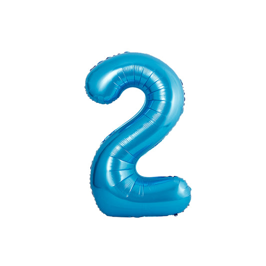 34 Inch Royal Blue Number " 2 " Foil Balloon