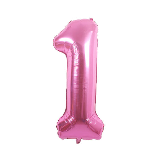 34 Inch Pink Number " 1 " Foil Balloon