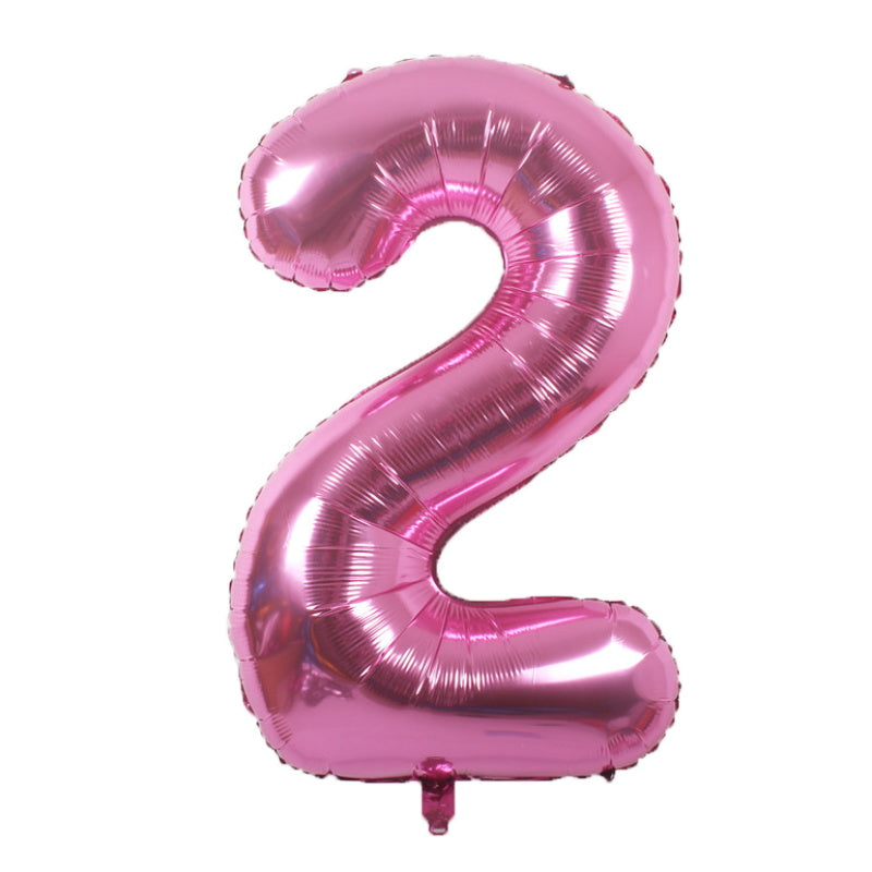 34 Inch Pink Number " 2 " Foil Balloon