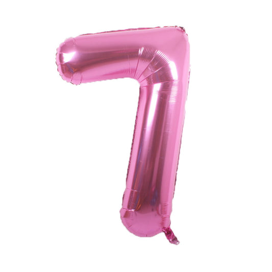 34 Inch Pink Number " 7 " Foil Balloon