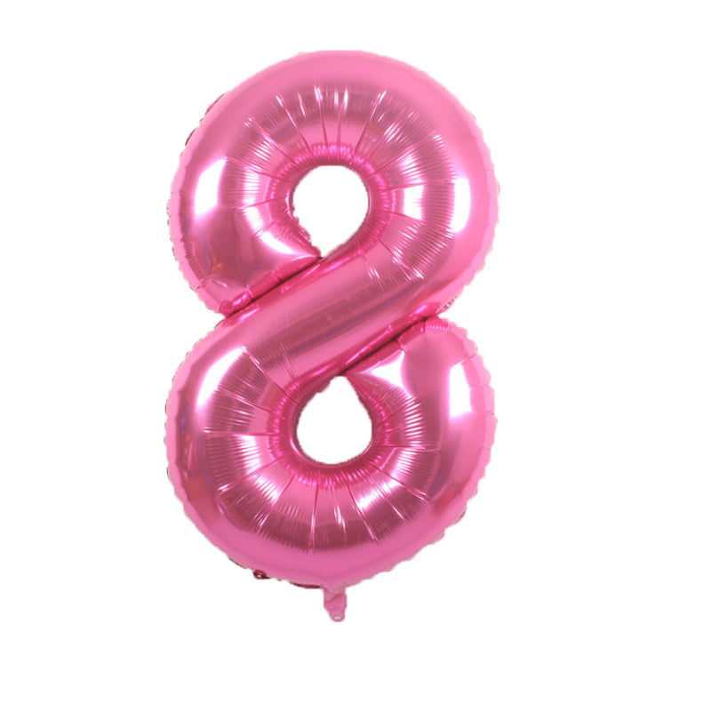 34 Inch Pink Number " 8 " Foil Balloon