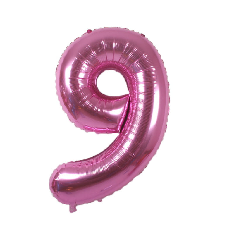 34 Inch Pink Number " 9 " Foil Balloon