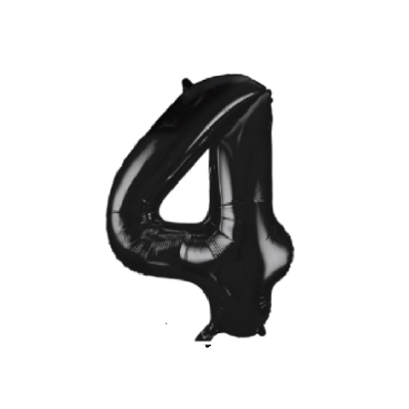 40 Inch Black Number 0-9 Foil Balloon