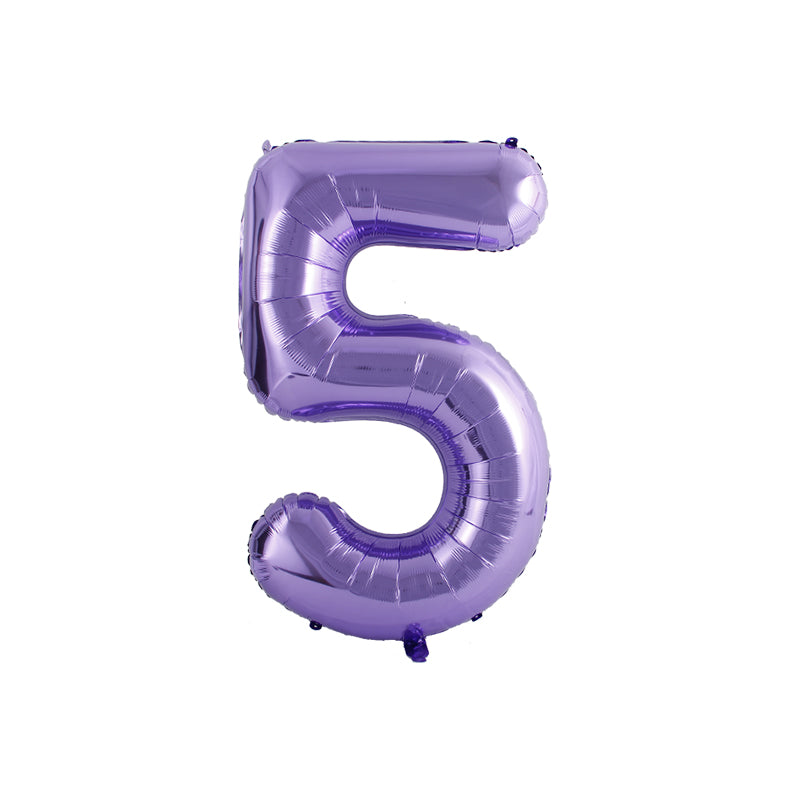 34 Inch Purple Number " 5 " Foil Balloon