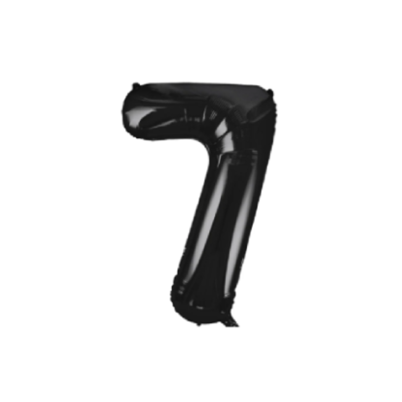40 Inch Black Number 0-9 Foil Balloon
