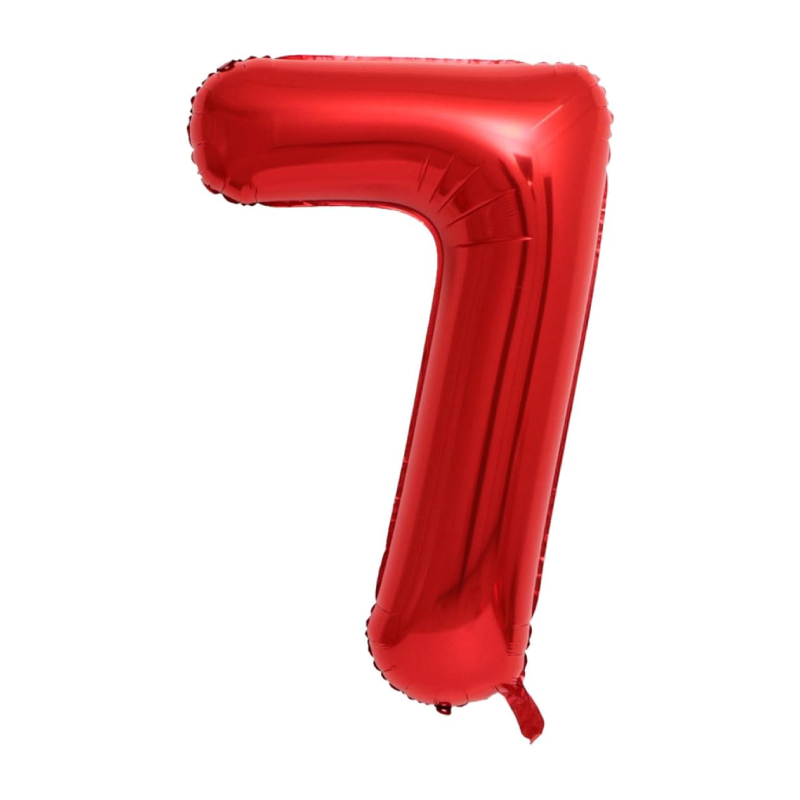 40 Inch Red Number 0-9 Foil Balloon