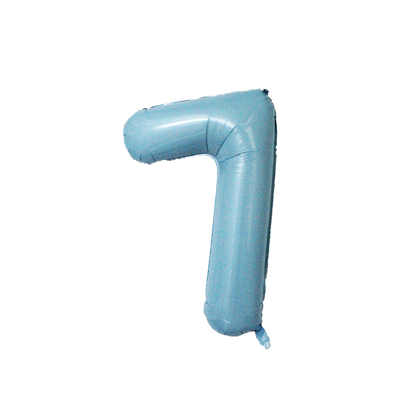 34 Inch Pastel Blue Number " 7 " Foil Balloon