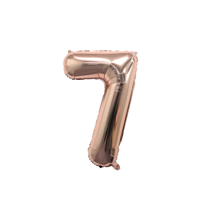 40 Inch Rose Gold Number 0-9 Foil Balloon