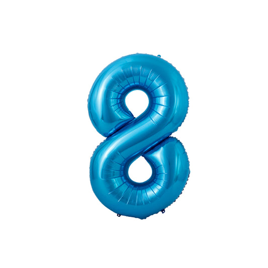 34 Inch Royal Blue Number " 8 " Foil Balloon