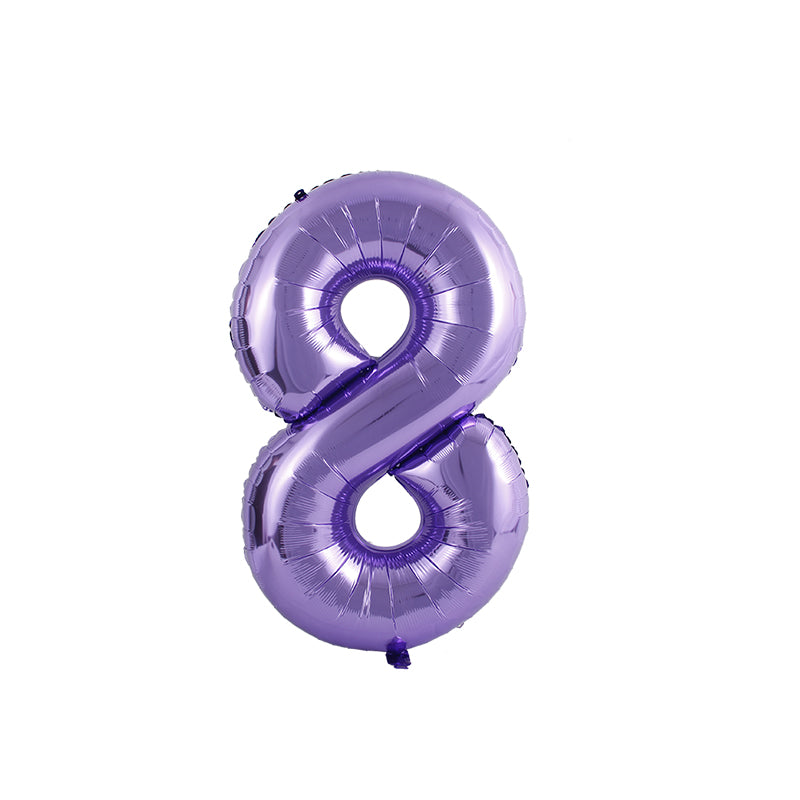 34 Inch Purple Number " 8 " Foil Balloon