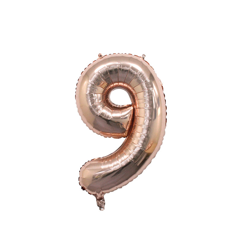 40 Inch Rose Gold Number 0-9 Foil Balloon