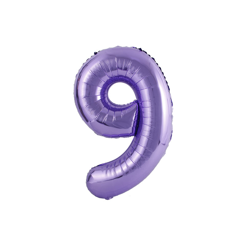 34 Inch Purple Number " 9 " Foil Balloon