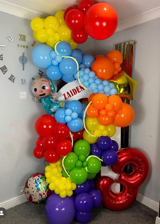 Cocomelon Birthday Balloon Garland | Party Decoration by Party Galore Tampa