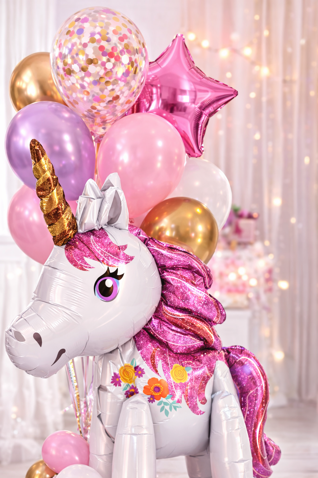 Figurine Magical Unicorn Foil Balloon 22x25