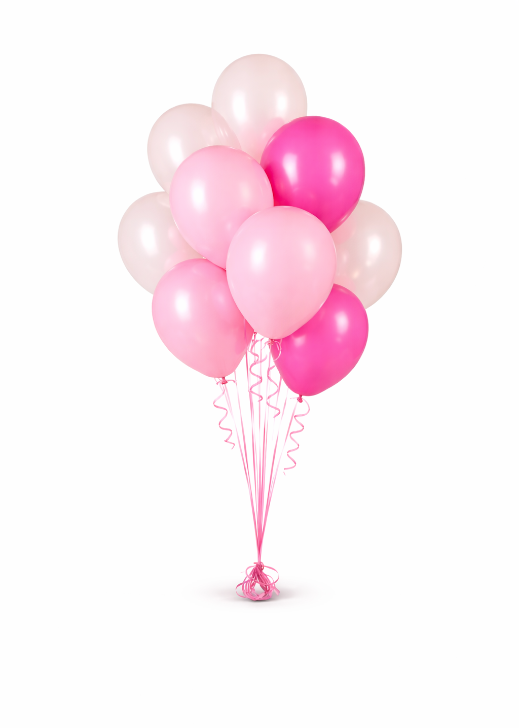 Party Balloon Bunch of 9 helium-filled latex balloons with weights in vibrant colors for parties and decorations