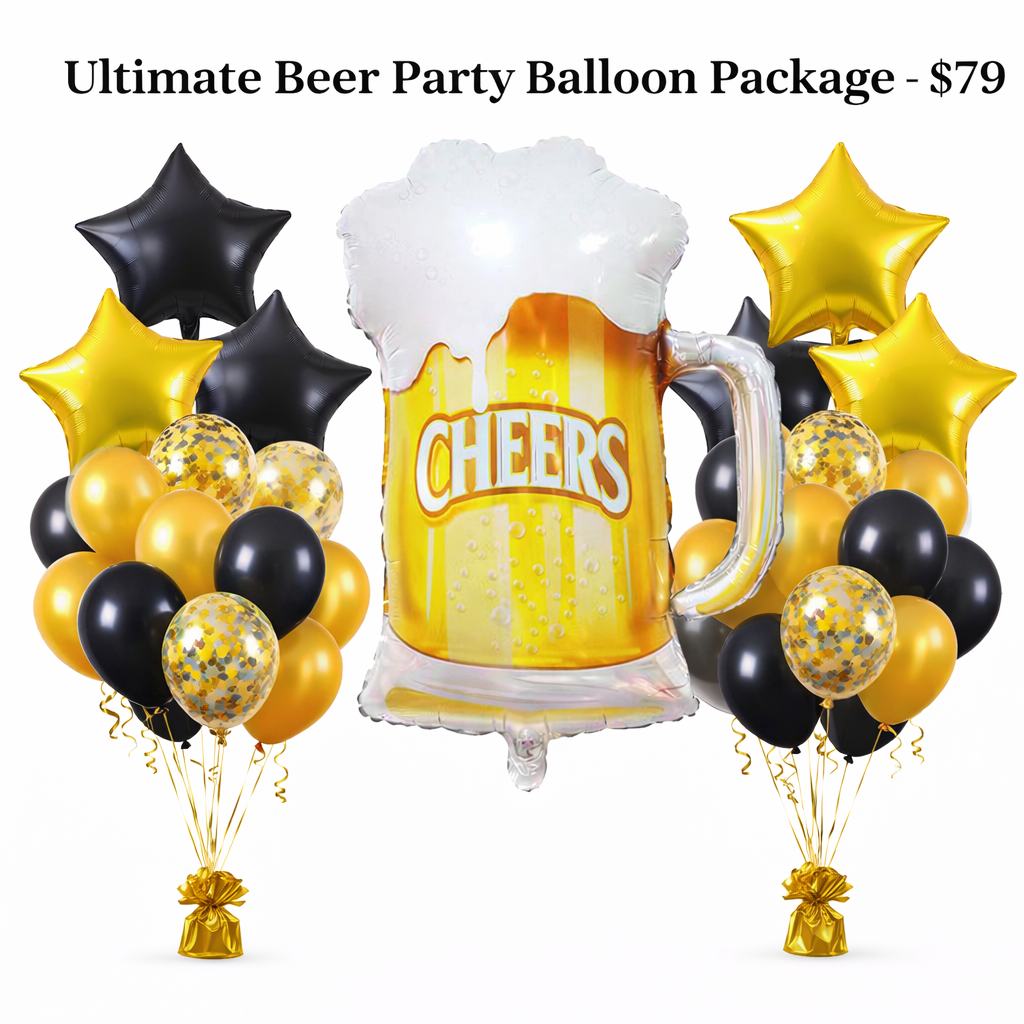Giant “Cheers” Beer Mug Foil Balloon – Large Oktoberfest Party Balloon | Bachelor Party, 21st Birthday, Bar &amp; Beer Celebration Decor