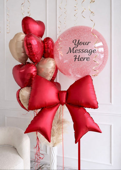 Luxury personalized heart balloon bouquet with custom bubble balloon and red bow , personalized balloon bouquet

custom bubble balloon

balloon delivery Tampa

luxury balloon bouquet

heart balloon bouquet