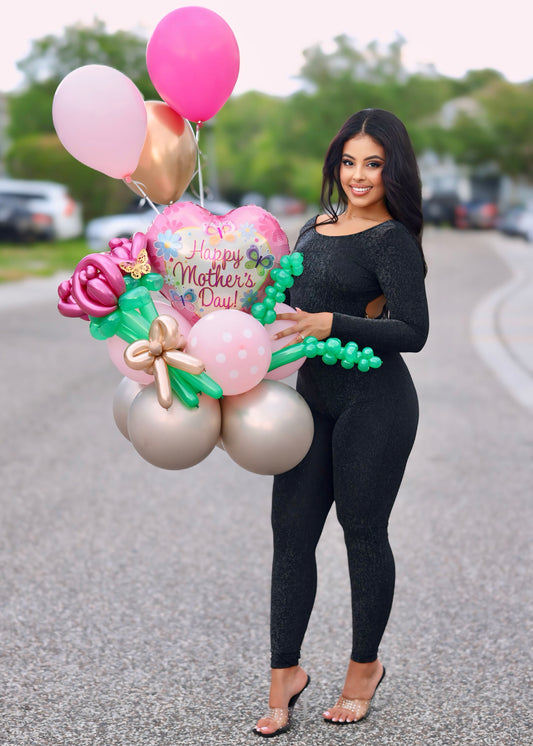 Happy Mother's Day! Jumbo Heart Balloon Bouquet by Party Galore Tampa