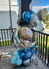 welcome home baby, baby balloon bouquet , balloons , tampa balloons, balloon celebration , baby blue balloons , balloons for baby welcome home celebration 