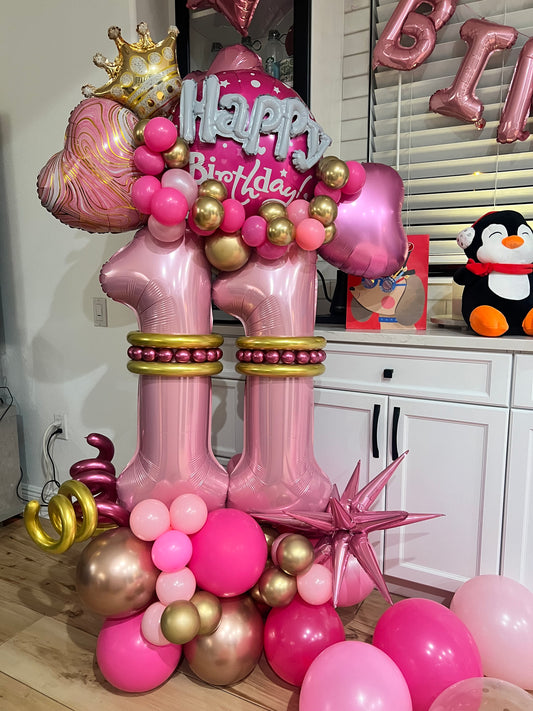 Colorful Large Number Balloons for Birthdays 6 Feet tall