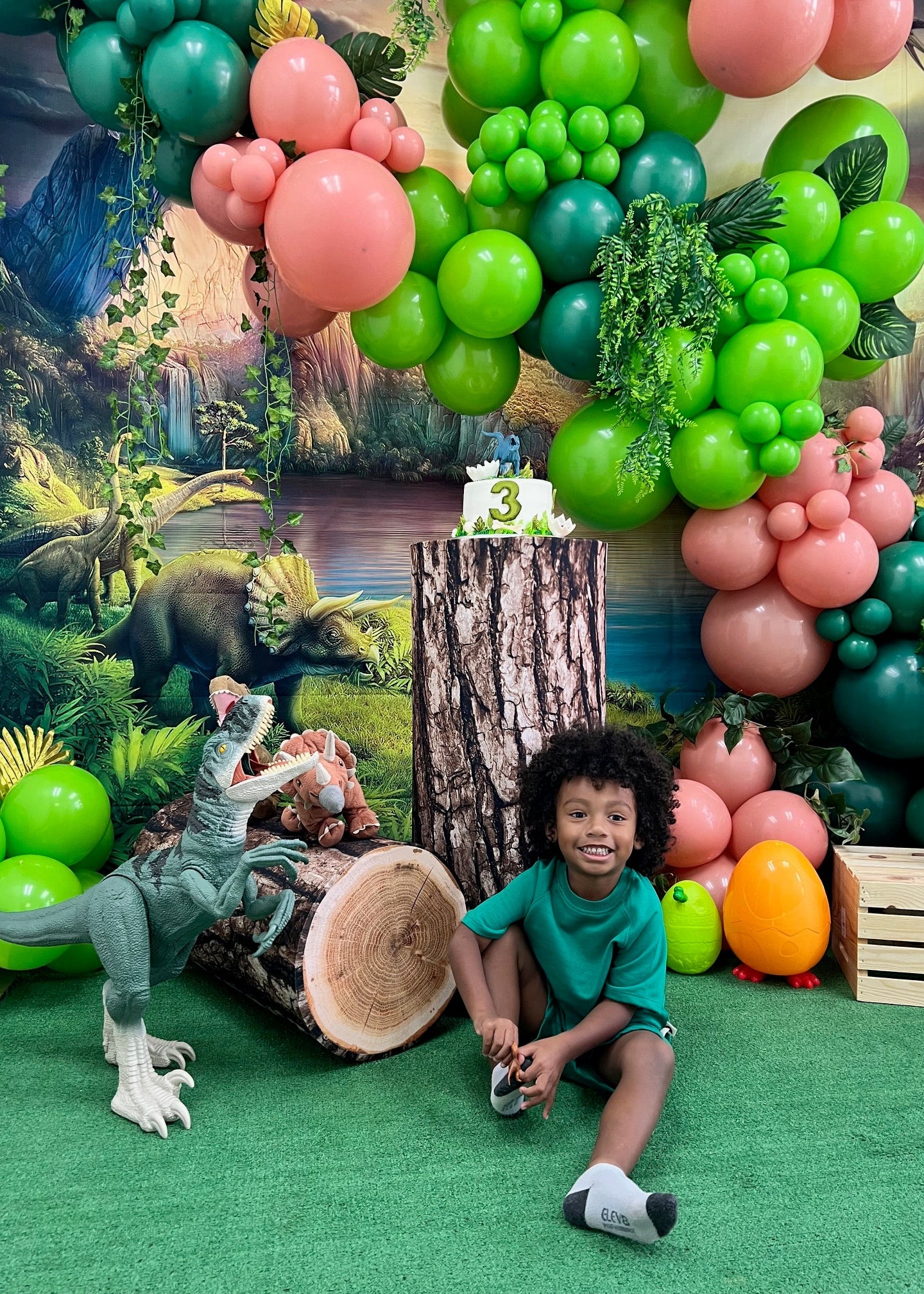 dinosaur balloon garland