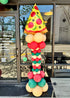 6ft tall pre-inflated pizza balloon column for indoor or outdoor celebrations