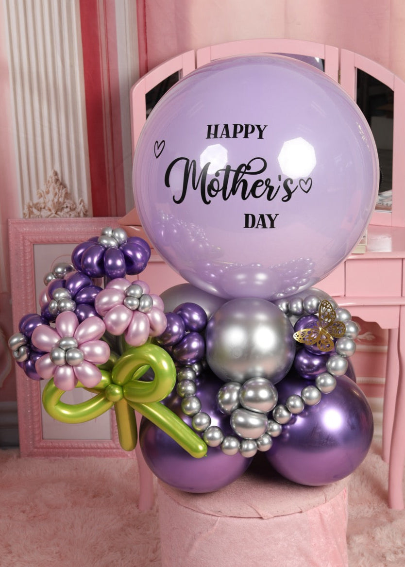 Mother's Day Pink Bobo Balloon Bouquet 4ft
