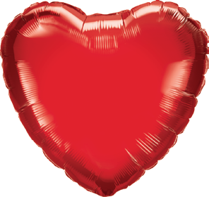 Red Heart Foil Balloon