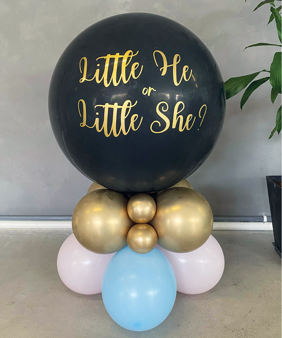 Boy or Girl Gender Reveal Balloon, Perfect indoor gender reveal party balloon Stand 3 Ft