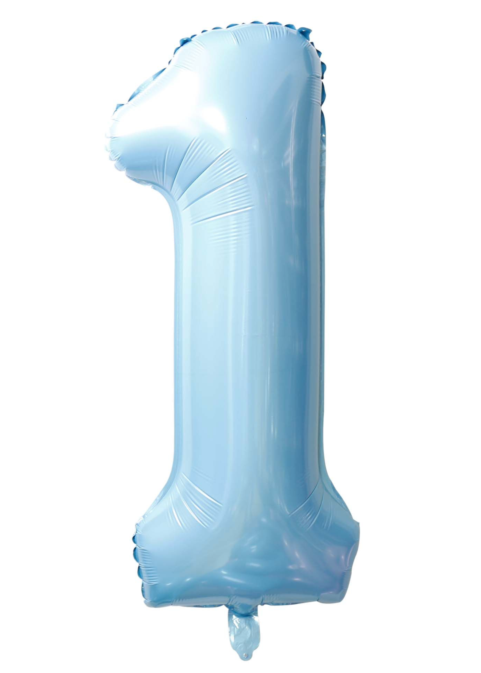 34 Inch Baby Blue Number 0-9 Foil Balloon