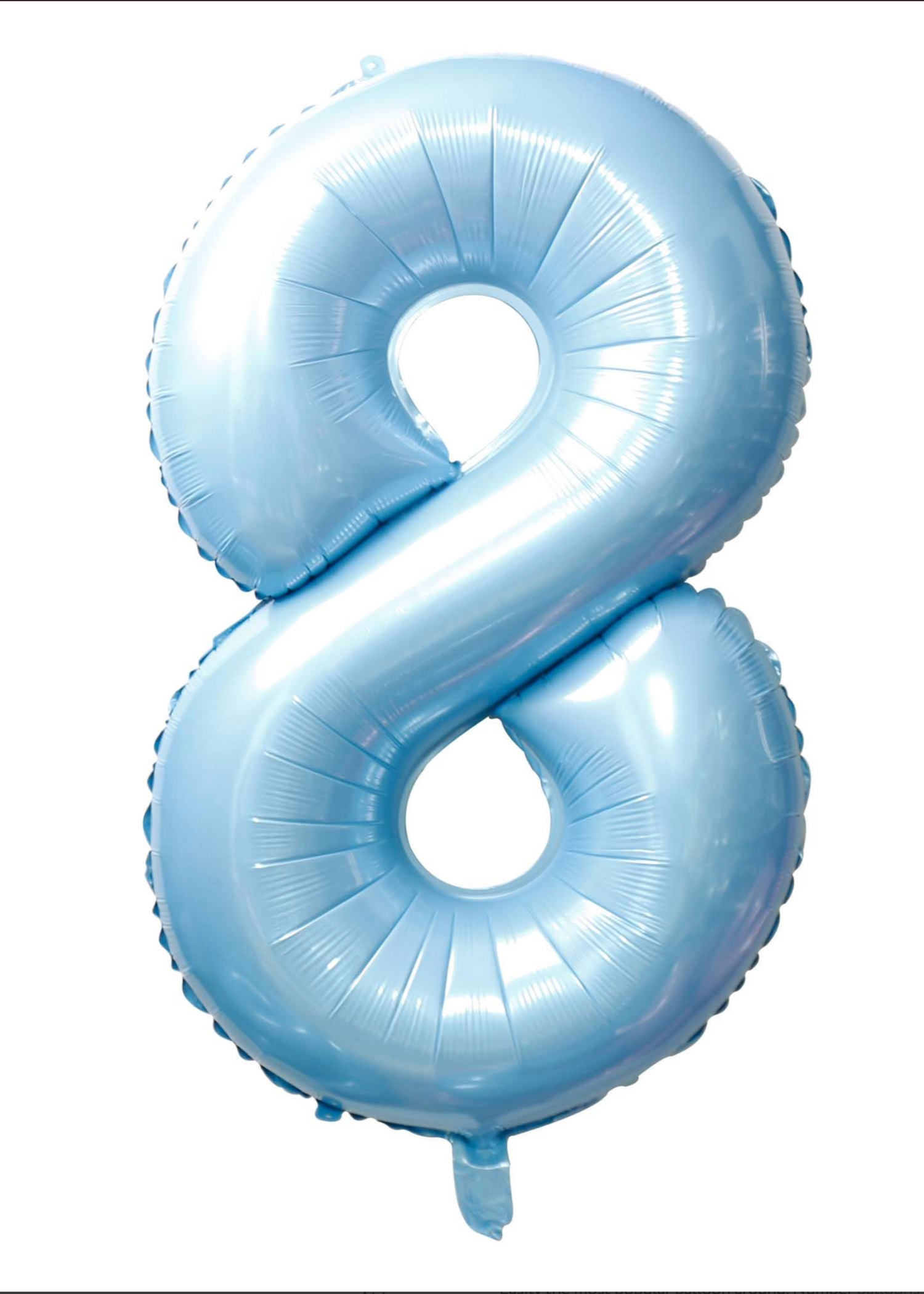 34 Inch Baby Blue Number 0-9 Foil Balloon