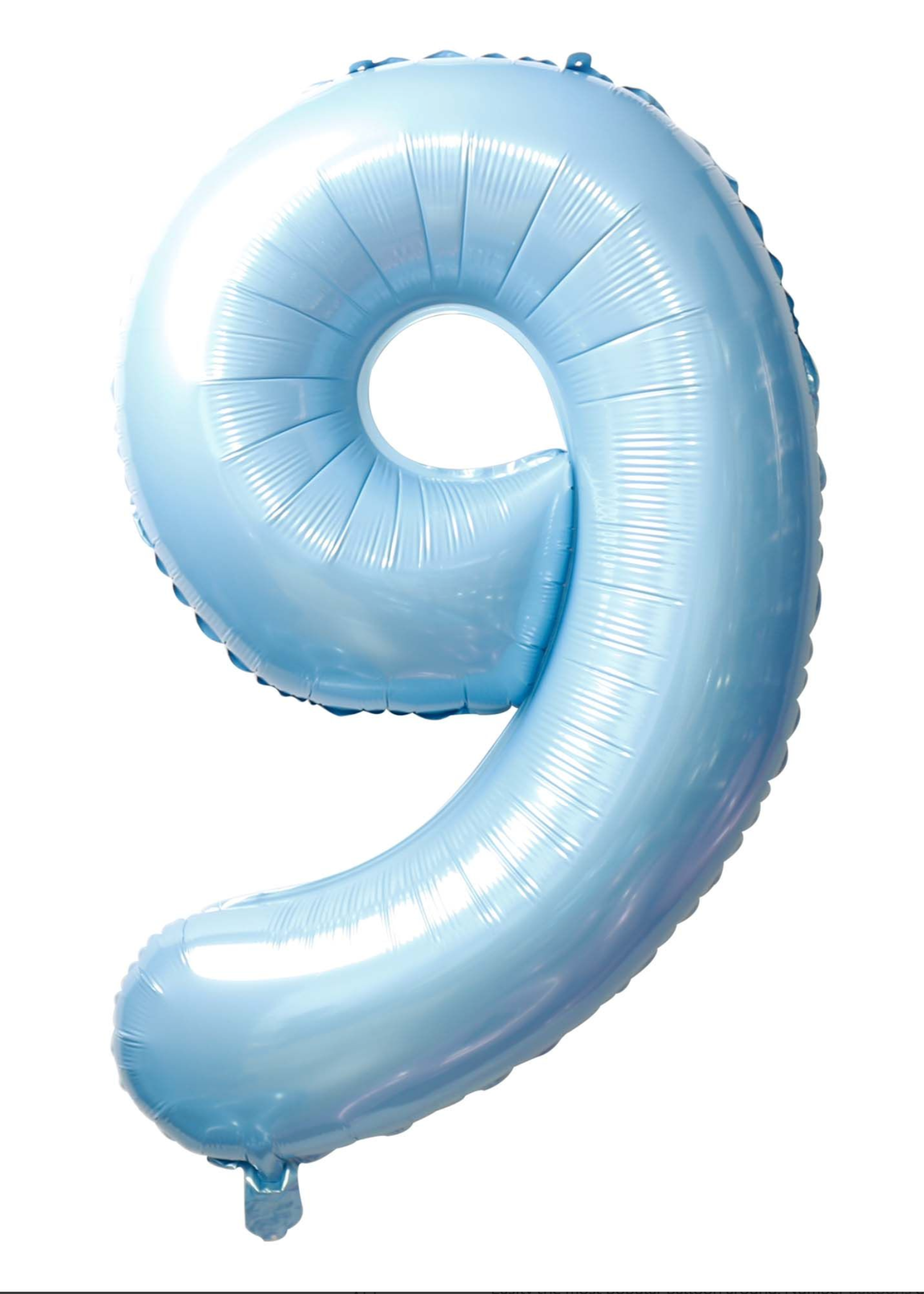 34 Inch Baby Blue Number 0-9 Foil Balloon