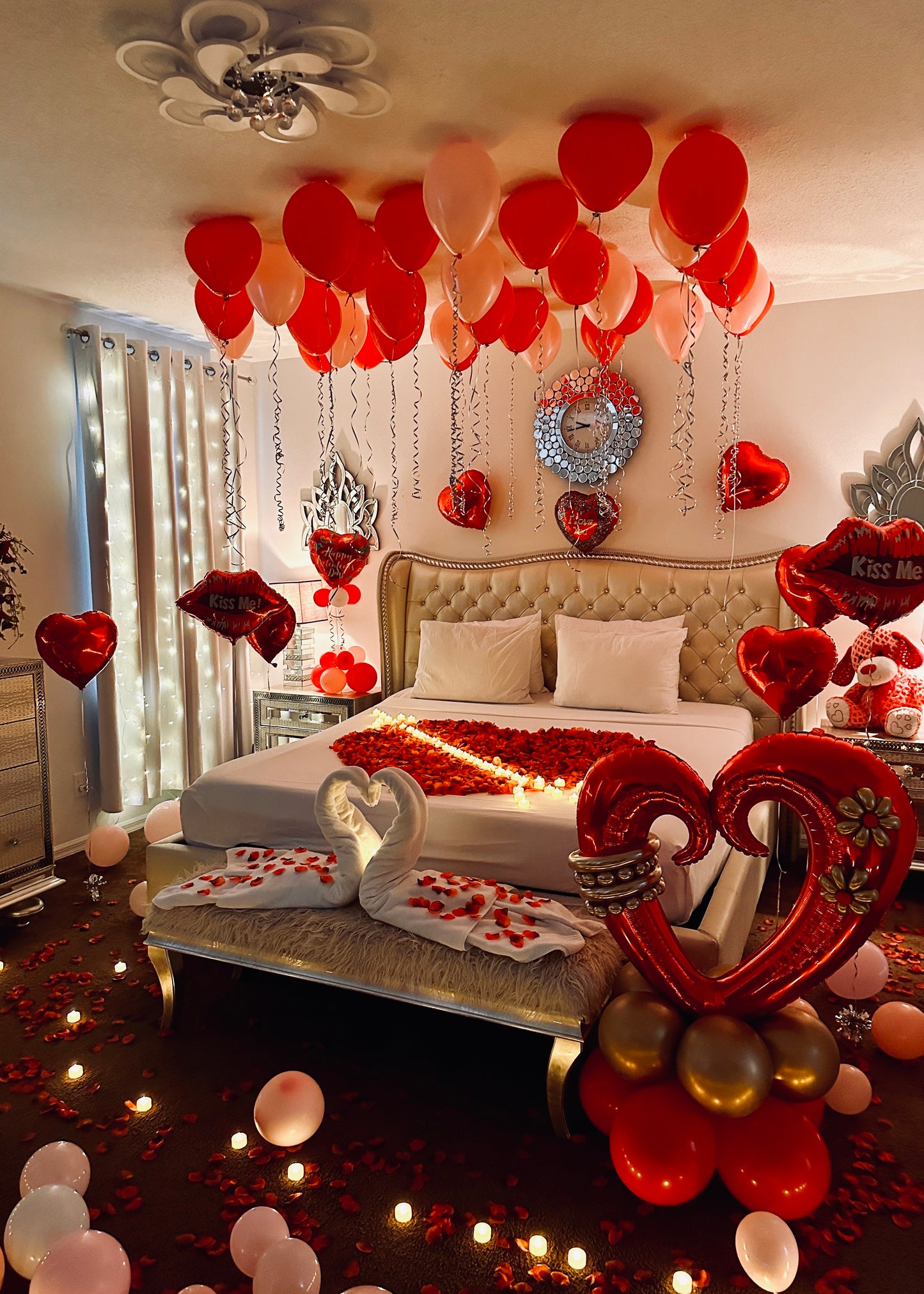 Romantic Bedroom Decor | Love in Majestic Package by Party Galore Tampa